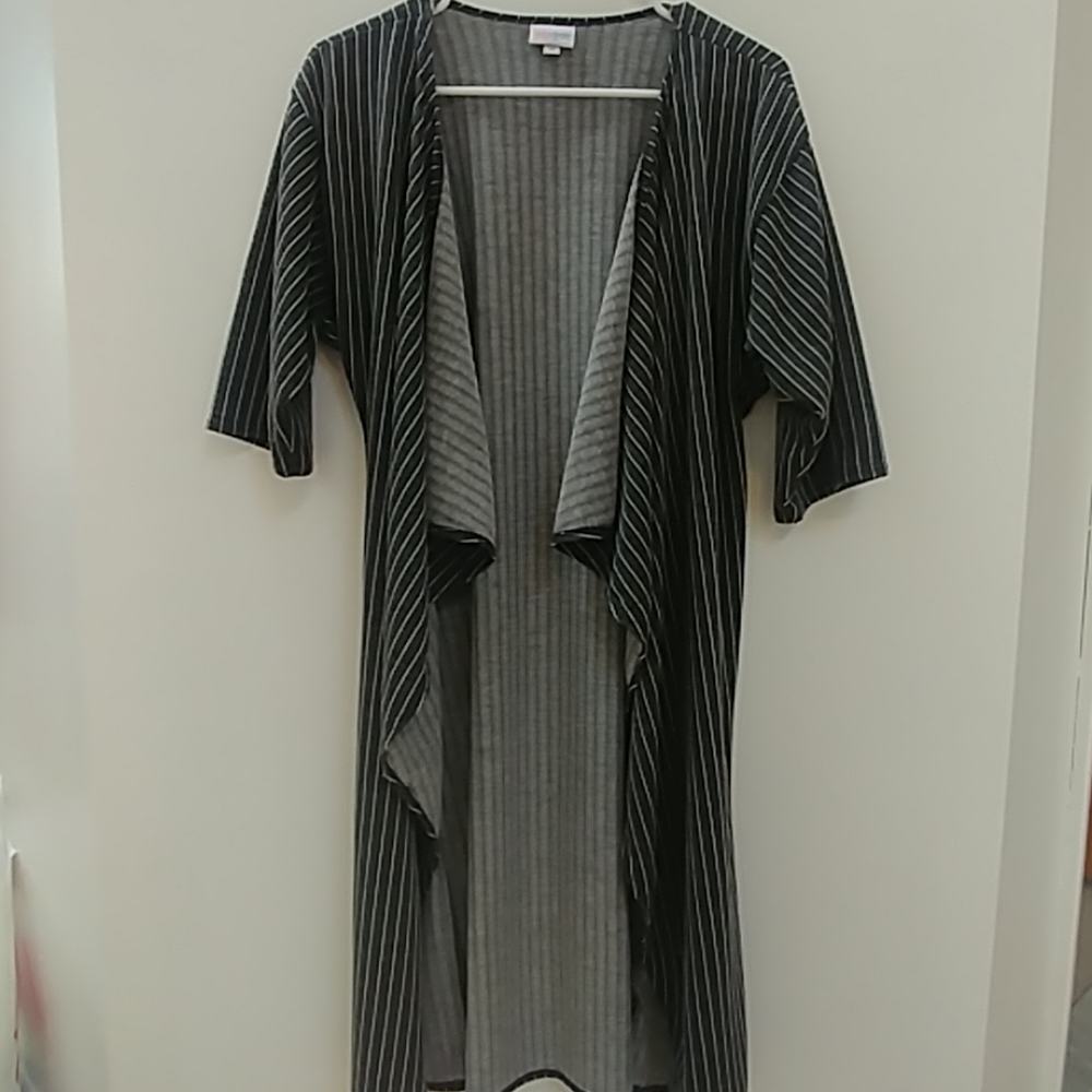 LuLa Roe Shirley Kimono Pinstripe